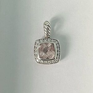 David Yurman Morganite & Diamond Petite Albion Pendant